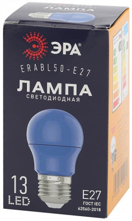 Лампа светодиодная Эра  E27 3Вт 3000K ERABL50-E27