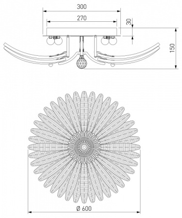 Потолочная люстра Eurosvet Flowers 101015/10