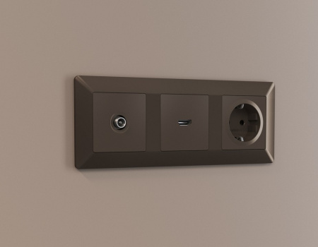 Накладка для ТВ-розетки Ambrella Volt Quant AP6430