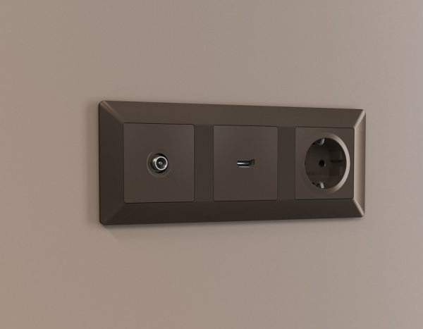 Накладка для ТВ-розетки Ambrella Volt Quant AP6430