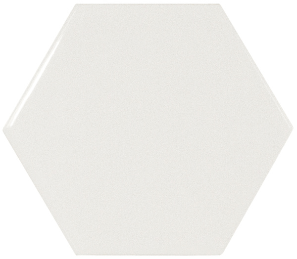 Equipe Scale Настенная керамическая плитка Hexagon White 10.7x12.4 глазурованный глянцевый