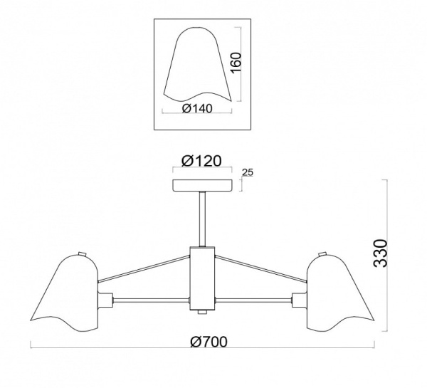 Люстра на штанге Freya Manon FR5037PL-05S