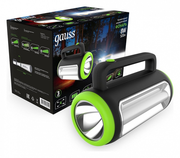 Фонарь ручной Gauss GF600 GF603
