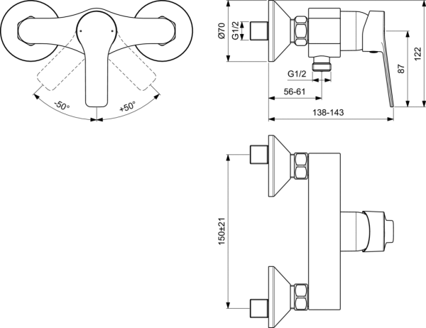 Смеситель для душа Ideal Standard Entella BC235AA