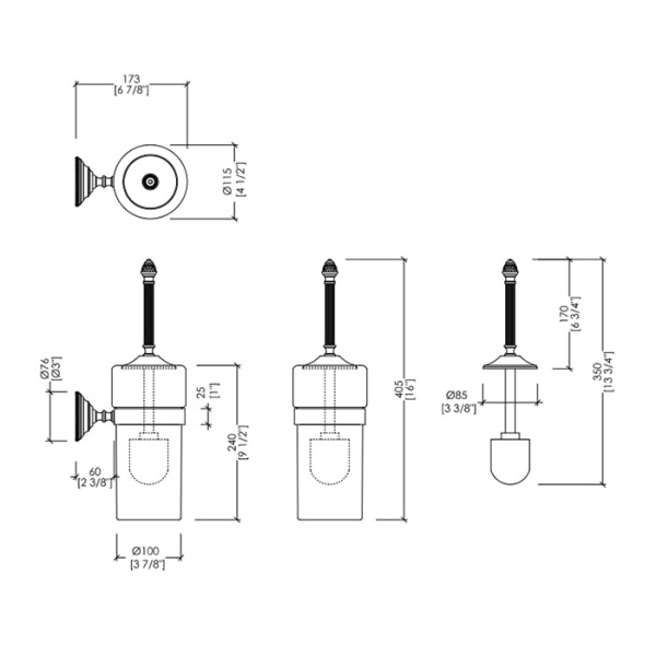 Ершик Devon&Devon Black Diamond BLKD520CRNE хром