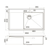 Кухонная мойка Omoikiri Akisame 86-R Side 4997044 графит