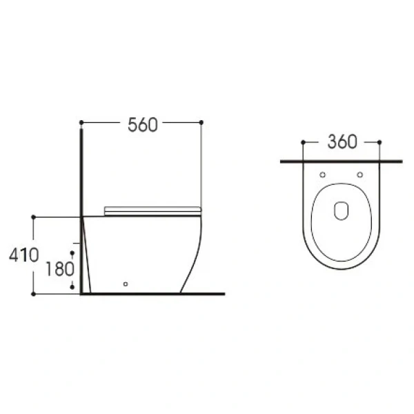 Приставной безободковый унитаз с сиденьем микролифт Aquatek Европа AQ1902-00