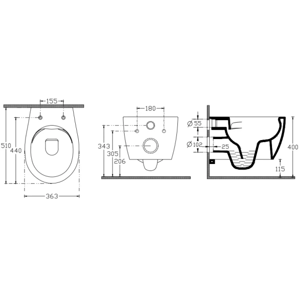 Унитаз подвесной Isvea Sentimenti Neo 10AR02010-2Z безободковый, синий матовый