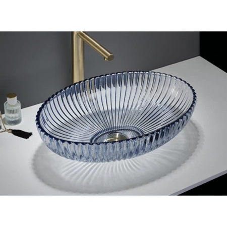 Раковина-чаша CeramaLux GL49-L1 51x35 см, накладная, голубой