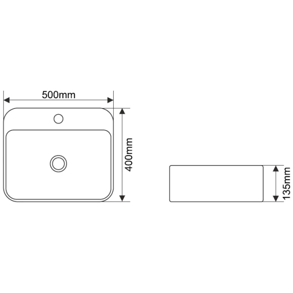 Раковина 50x40 см Melana A422B-803