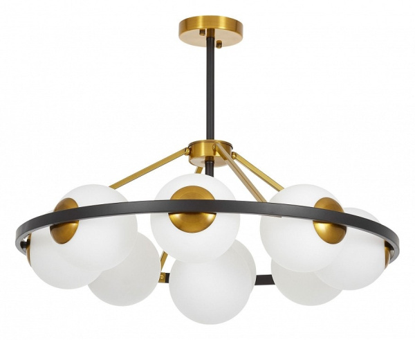 Люстра на штанге LUMINA DECO Donzano LDP 8034-9 BK+WT