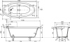 Ванна из искусственного камня Эстет Венеция 170x80 R
