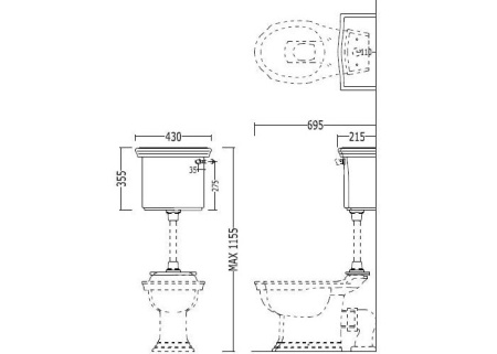 Бачок для унитаза Devon&Devon Westminster IBCZWES