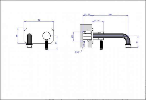 Смеситель для раковины Cezares Aphrodite APHRODITE-BLSM2-01-Bi Хром
