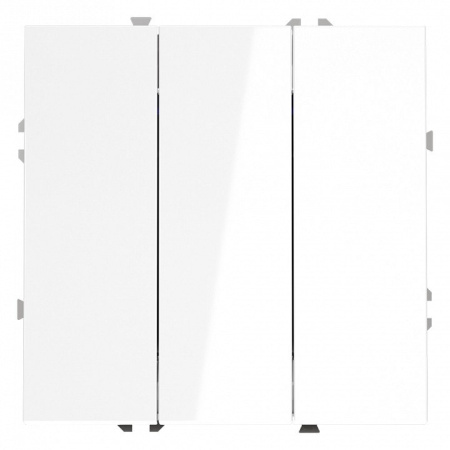 Выключатель трехклавишный без рамки Voltum S70 VLS030101