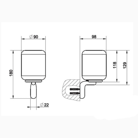 Стакан Gessi Goccia 38008#099 черный