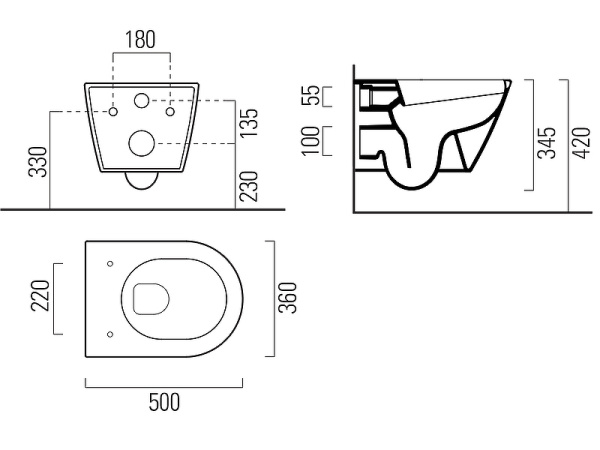 Подвесной унитаз GSI Kube X 941611