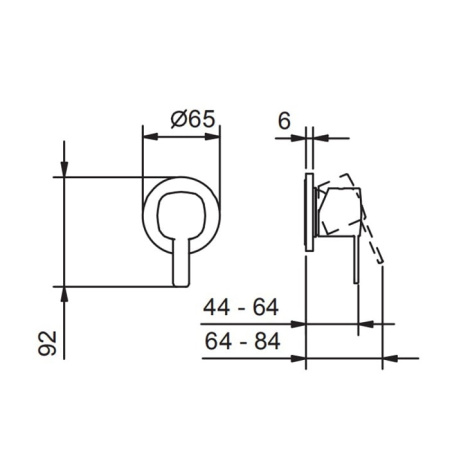 Смеситель для душа Fantini Lame 24 02 M163B