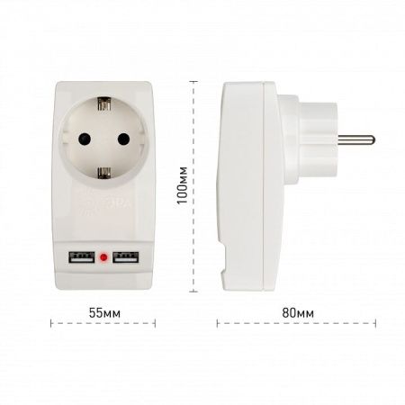Разветвитель Эра  SP-1e-USB-W