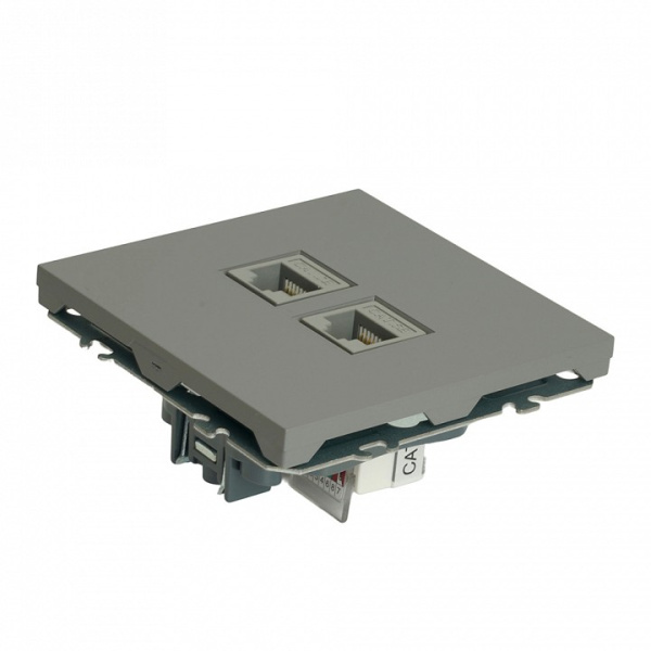 Розетка двойная Ethernet RJ-45 без рамки Stekker Эмили 49952