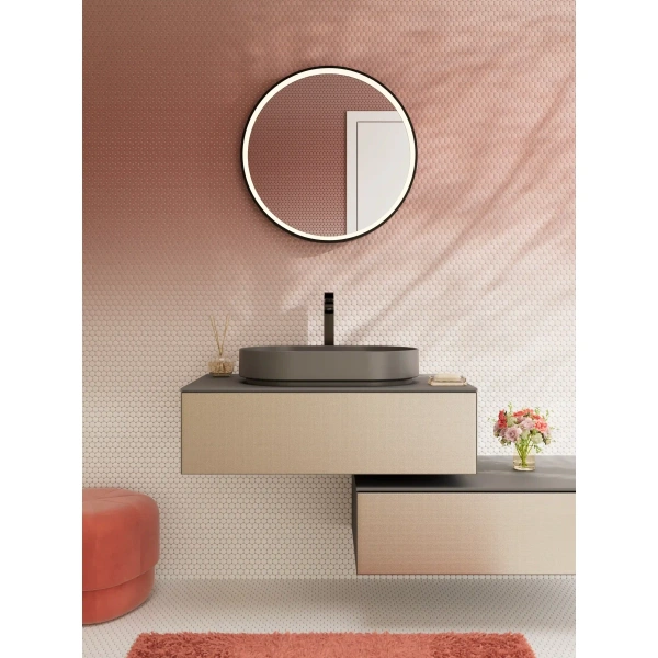 Раковина-чаша Hansgrohe Xuniva Evo U 60325760 65x40 см, накладная, серый матовый