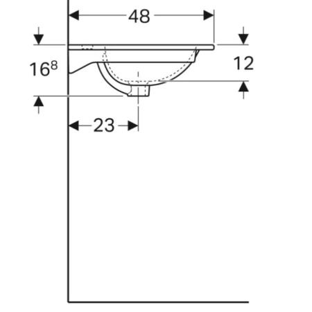 Раковина 60x48 см Geberit Acanto 500.640.01.2