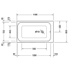 Акриловая ванна 140x80 см Duravit DuraStyle 700233000000000