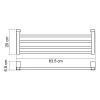Полка для полотенец WasserKraft K-5011WHITE