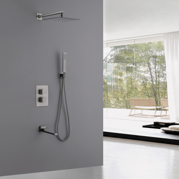 Душевой комплект Abber Daheim AF8250NG никель
