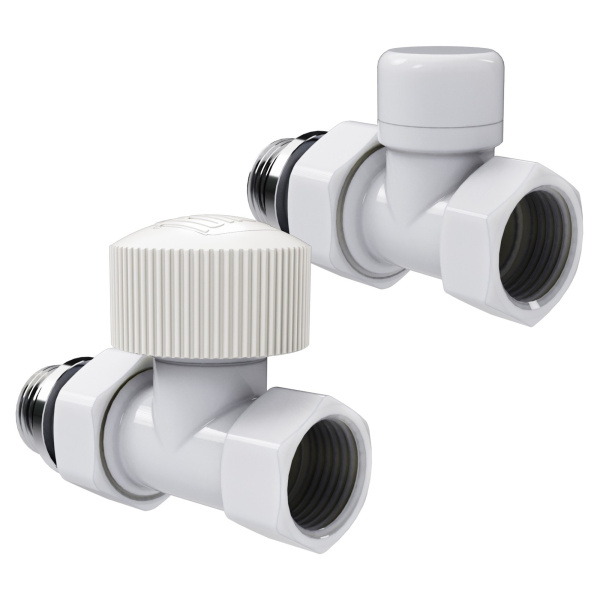 Набор термостатический прямой Royal Thermo Design 1/2"М30х1,5 (Белый)
