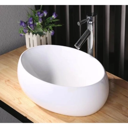 Раковина-чаша CeramaLux 9030B 48x34 см, накладная, белый