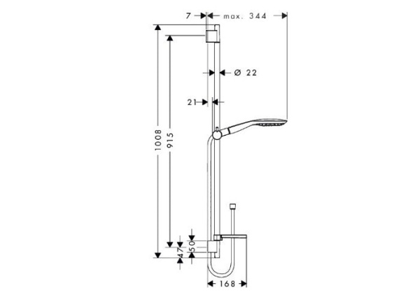 Душевой гарнитур hansgrohe Raindance Select E 150 3jet/ Unica'S Puro 0,90 м 27857400