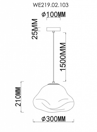 Подвесной светильник Wertmark Isola WE219.02.103