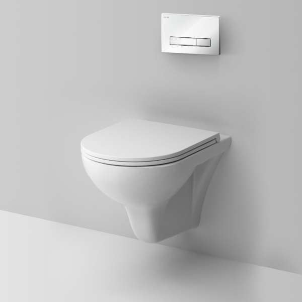 Комплект унитаза с инсталляцией AM.PM Gem IS30201.901700 с сиденьем микролифт клавиша белая глянцевая