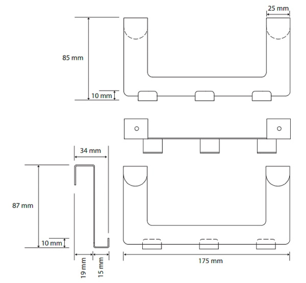 Вешалка Bemeta Dark 101106220