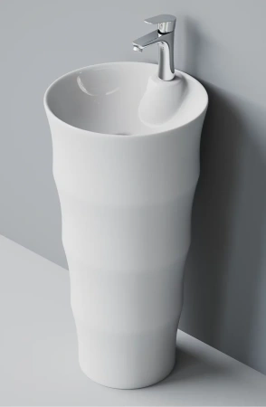 Раковина CeramaLux G-308 42x42 см, напольная, белый