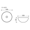 Раковина 35,8x35,8 см Ceramica Nova Element CN6003