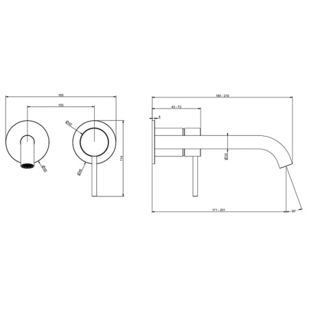 Смеситель для раковины Gessi 316 54086#726
