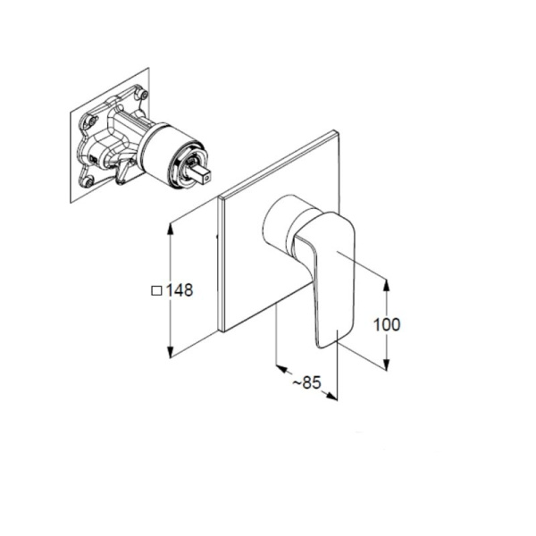 Смеситель для душа Kludi Ameo 417550575