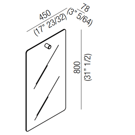 Зеркало Agape Bucatini 80x45 ADTL0459N черный