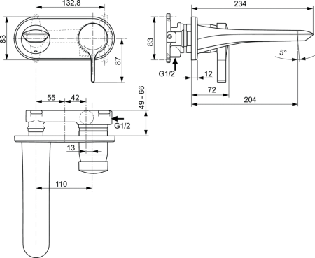 Смеситель для раковины Ideal Standard Melange A5591AA