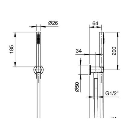 Душевой гарнитур Fantini Nice 86 13 8093 черный