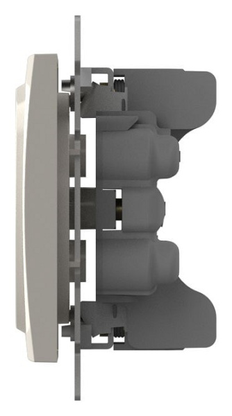 Розетка двойная без заземления без рамки Elbi Eleсtriс Zena Vega 609-010200-908