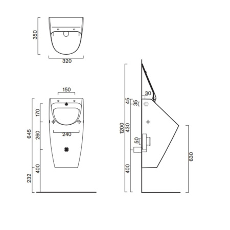 Писсуар Catalano Comfort 0932641001
