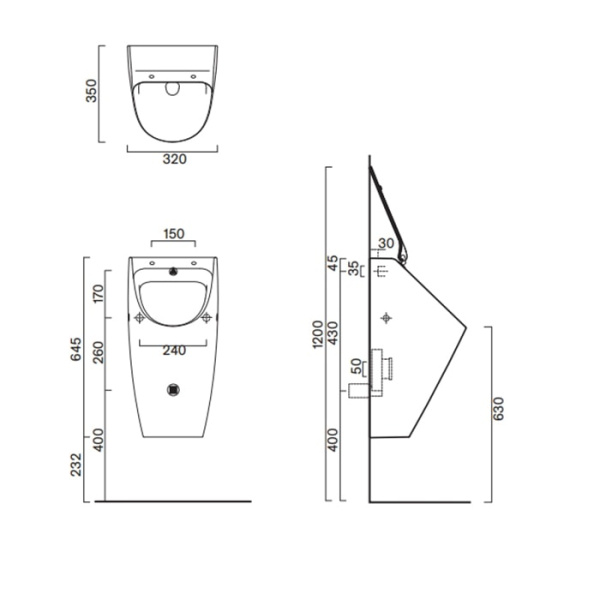 Писсуар Catalano Comfort 0932641001