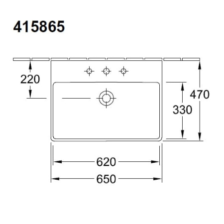 Раковина Villeroy&Boch Avento 65 41586501 альпийский белый
