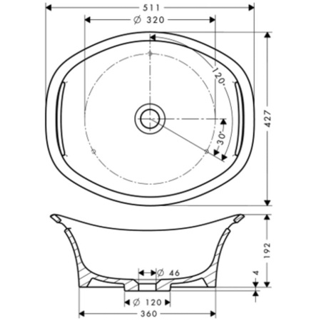 Раковина Axor Urquiola 51 11301000