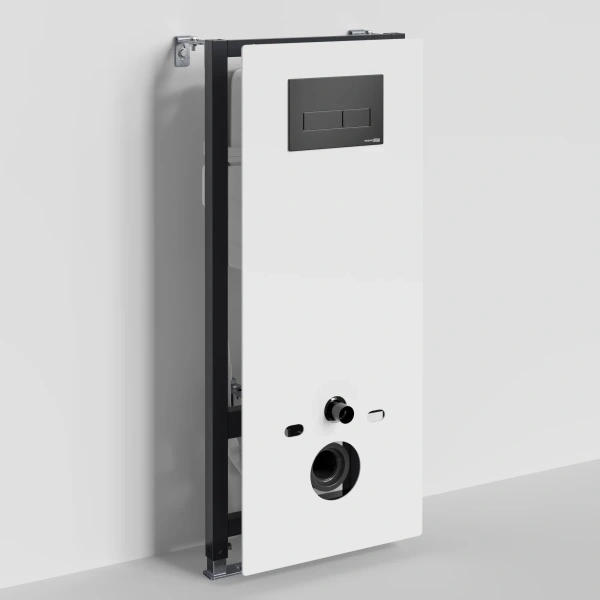 Инсталляция для унитаза WasserKRAFT Abens 20 20TLT.010.ME.WH.MB03 с кнопкой смыва, черный матовый