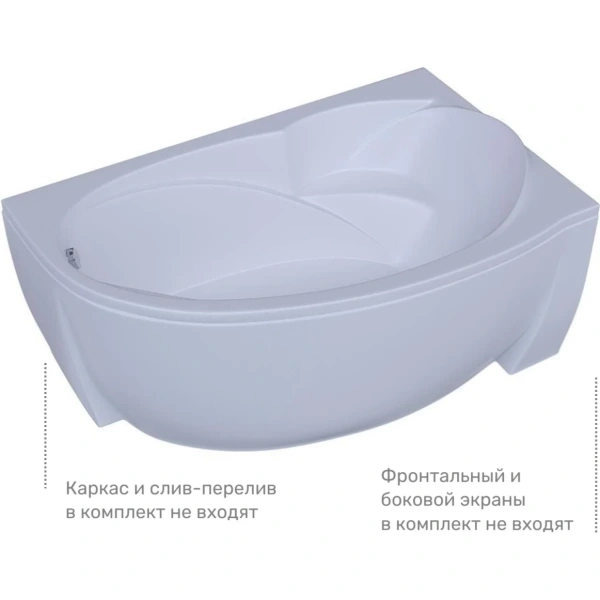 Акриловая ванна Aquatek Бетта BET150-0000171 150x95 см R, угловая, белый