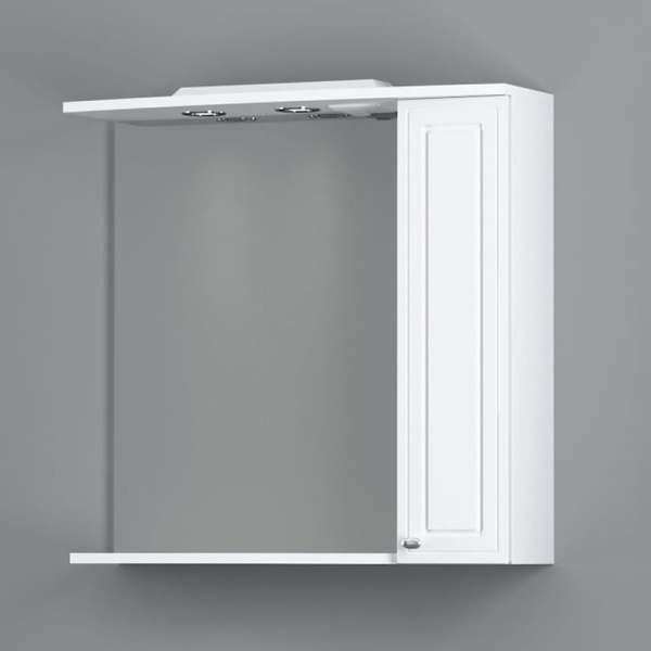 Шкаф зеркальный Damixa Palace One 75 (M41MPR0751WG) с подсветкой